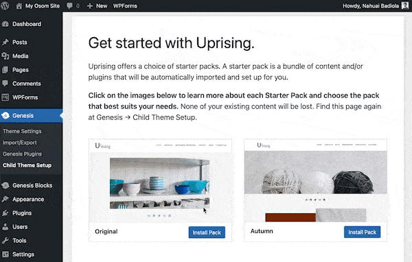 One-click setup Uprising starter packs