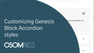 Customizing Genesis Blocks Accordion