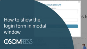 Show login form modal window