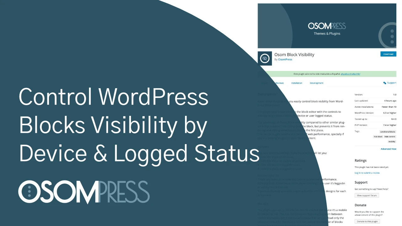 Control Wordpress Blocks Visibility By Device And Logged Status