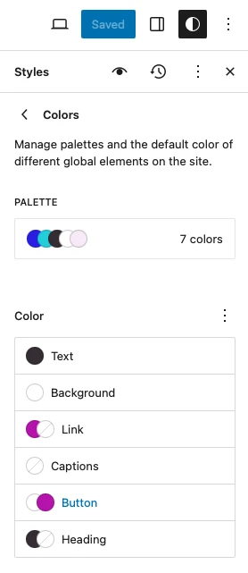 Palette And Elements Customized