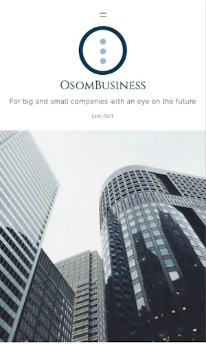 Center Logo Osom Business Header In Mobile