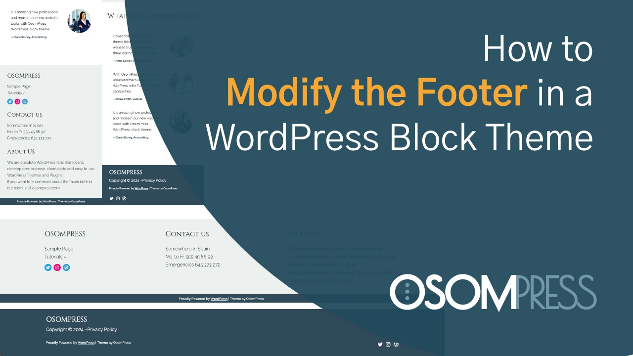 How To Modify The Footer In A Wordpress Block Theme