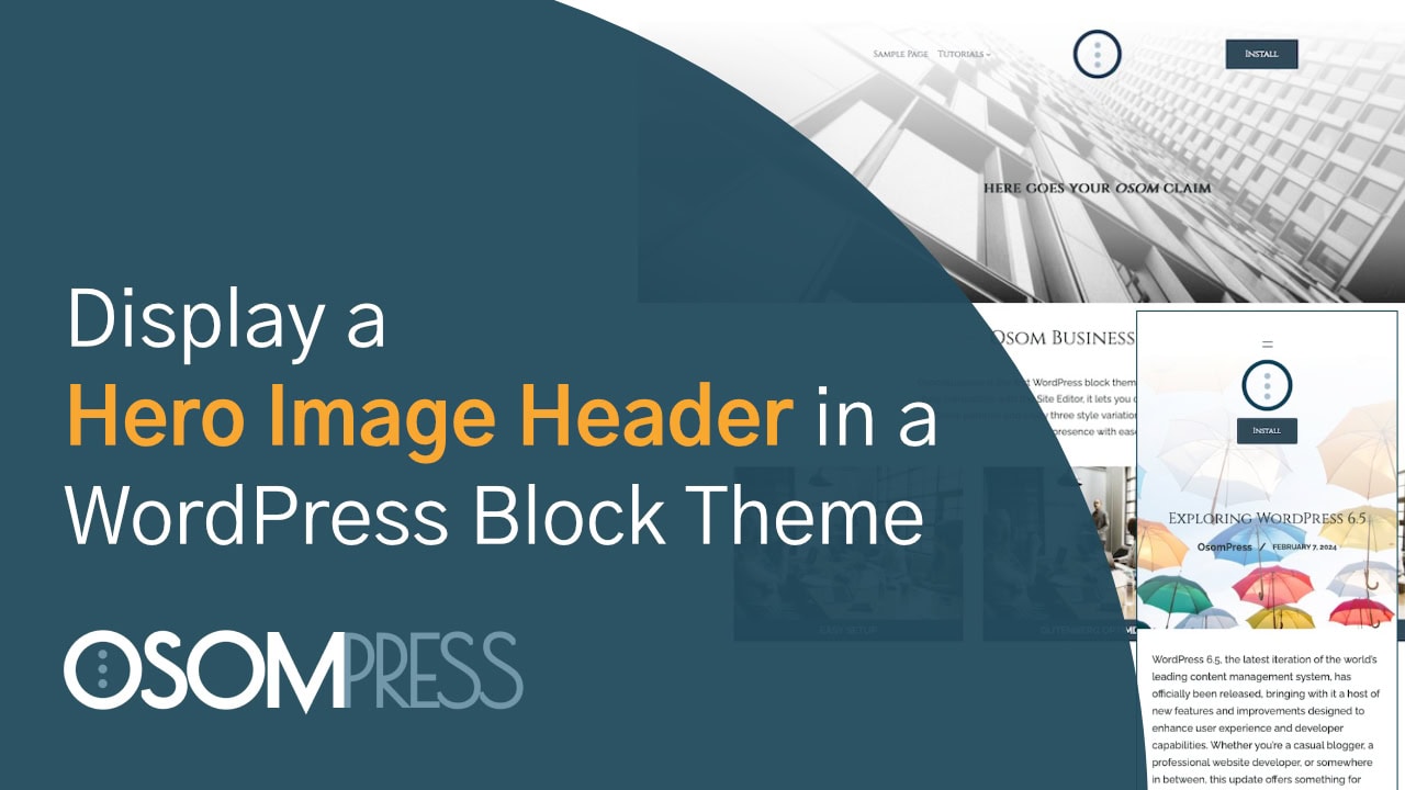 How to Create a Hero Image Header in WordPress Block Themes