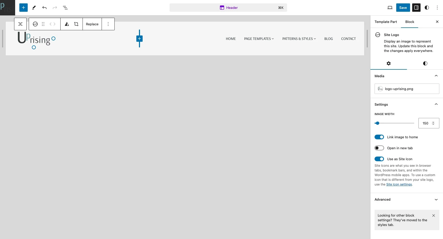 Un Logo Settings