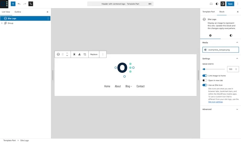 Karma next logo settings
