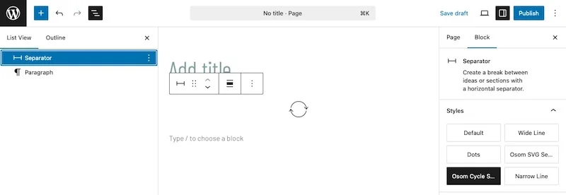 Karma next separator style variation example